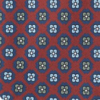 Bordeaux silk twill tie with floral print Alternative Image