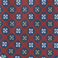 Bordeaux silk twill tie with floral print Alternative Image