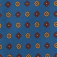 Bluette silk twill tie with floral print Alternative Image