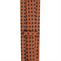 Brick silk twill tie with floral print Alternative Image