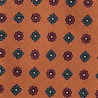Brick silk twill tie with floral print Alternative Image