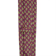 Cravatta in twill di seta bordeaux con stampa paisley Immagine alternativa