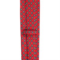 Cravatta in twill di seta rosso con stampa paisley Immagine alternativa