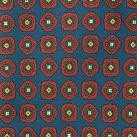 Cravatta in twill di seta blu chiaro con stampa geometrica Immagine alternativa