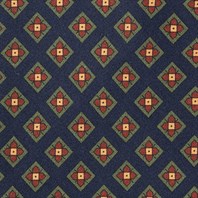 Blue silk twill tie with geometric print Alternative Image