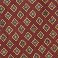 Bordeaux silk twill tie with geometric print Alternative Image