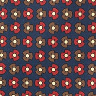 Cravatta in twill di seta blu con stampa floreale Immagine alternativa