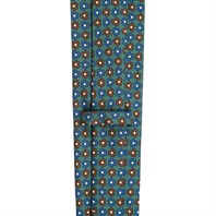 Cravatta in twill di seta ottanio con stampa floreale Immagine alternativa