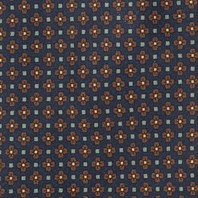 Blue silk twill tie with floral print Alternative Image