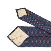 Bluette silk twill tie with floral print Alternative Image