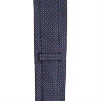 Bluette silk twill tie with floral print Alternative Image