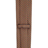 Mattone silk twill tie with floral print Alternative Image