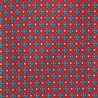 Red silk twill tie with floral print Alternative Image