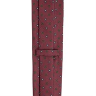 Bordeaux silk twill tie with geometric print Alternative Image