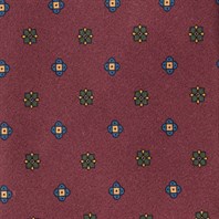 Bordeaux silk twill tie with geometric print Alternative Image