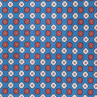 Bluette silk twill tie with geometric print Alternative Image