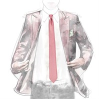 Shantung tie in malvarosa pink Alternative Image