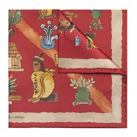 Red mendoza scarf Alternative Image