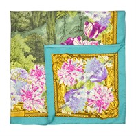 Villa Lucia scarf in aqua green Alternative Image