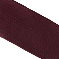 Calze in filo di Scozia a costina vino Immagine alternativa
