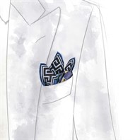 Artemide and Apollo bluette pocket square Alternative Image