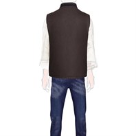 Dark brown vest in wool and cashmere Alternative Image