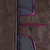 Dark brown vest in wool and cashmere Alternative Image