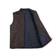 Dark brown vest in wool and cashmere Alternative Image
