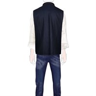 Blue vest in wool and cashmere Alternative Image