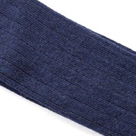 Blue wide-ribbed socks Alternative Image