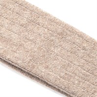 Beige wide-ribbed socks Alternative Image