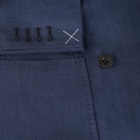 Giacca in lino blu Immagine alternativa