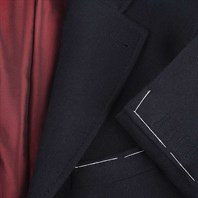 Giacca in cashmere spigato blu Immagine alternativa