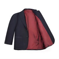 Giacca in cashmere spigato blu Immagine alternativa