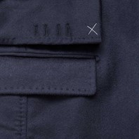 Blue cashmere single-breasted jacket Alternative Image