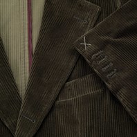 Green velvet single-breasted jacket Alternative Image