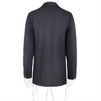 Anthracite cashmere single-breasted jacket Alternative Image