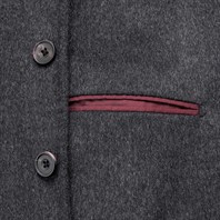 Anthracite cashmere single-breasted jacket Alternative Image