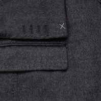 Anthracite cashmere single-breasted jacket Alternative Image