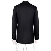 Black cashmere single-breasted jacket Alternative Image