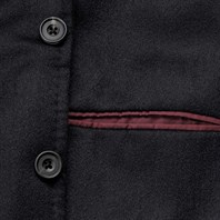 Black cashmere single-breasted jacket Alternative Image