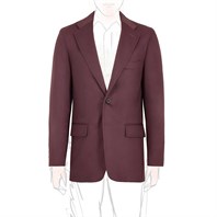 Plum cashmere single-breasted jacket Alternative Image