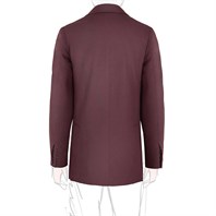 Plum cashmere single-breasted jacket Alternative Image