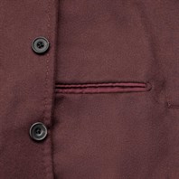 Plum cashmere single-breasted jacket Alternative Image
