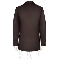 Brown cashmere single-breasted jacket Alternative Image