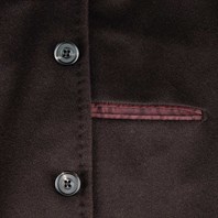 Brown cashmere single-breasted jacket Alternative Image