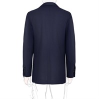 Blue Super 130’s wool single-breasted jacket Alternative Image