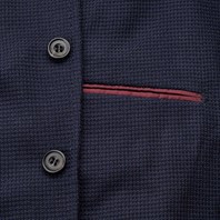 Blue Super 130’s wool single-breasted jacket Alternative Image