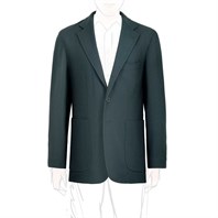 Green Super 130’s wool single-breasted jacket Alternative Image