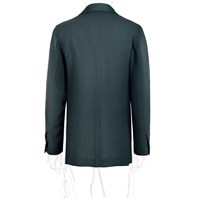 Green Super 130’s wool single-breasted jacket Alternative Image
